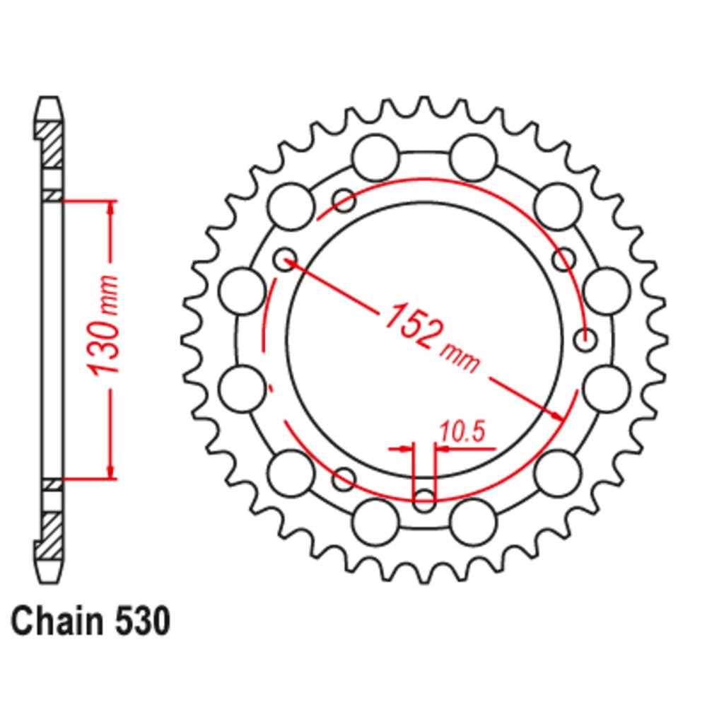 46T - Rear Sprocket - Cagiva 900 Elephant/900 Grand Canyon