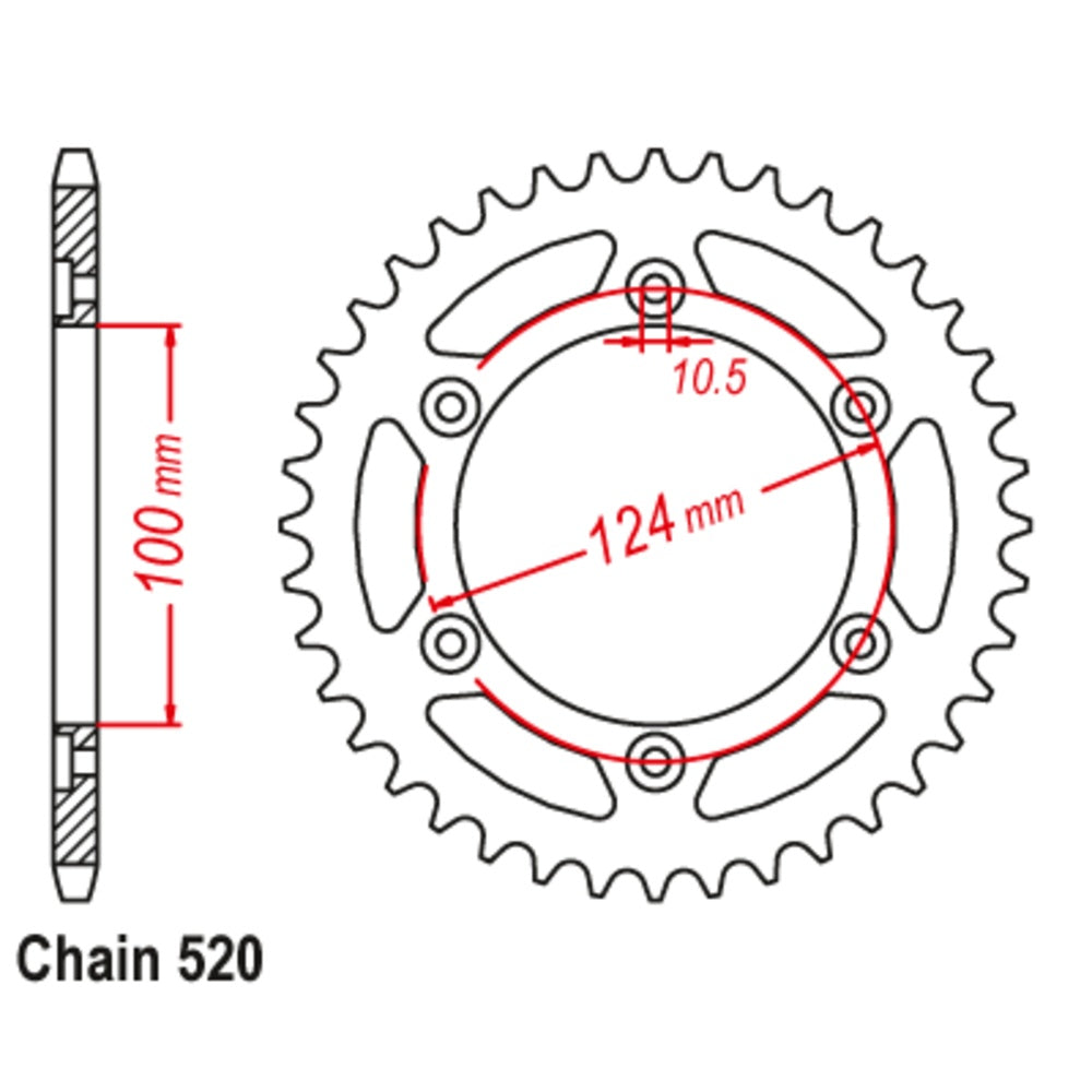 45T - Rear Sprocket - Ducati