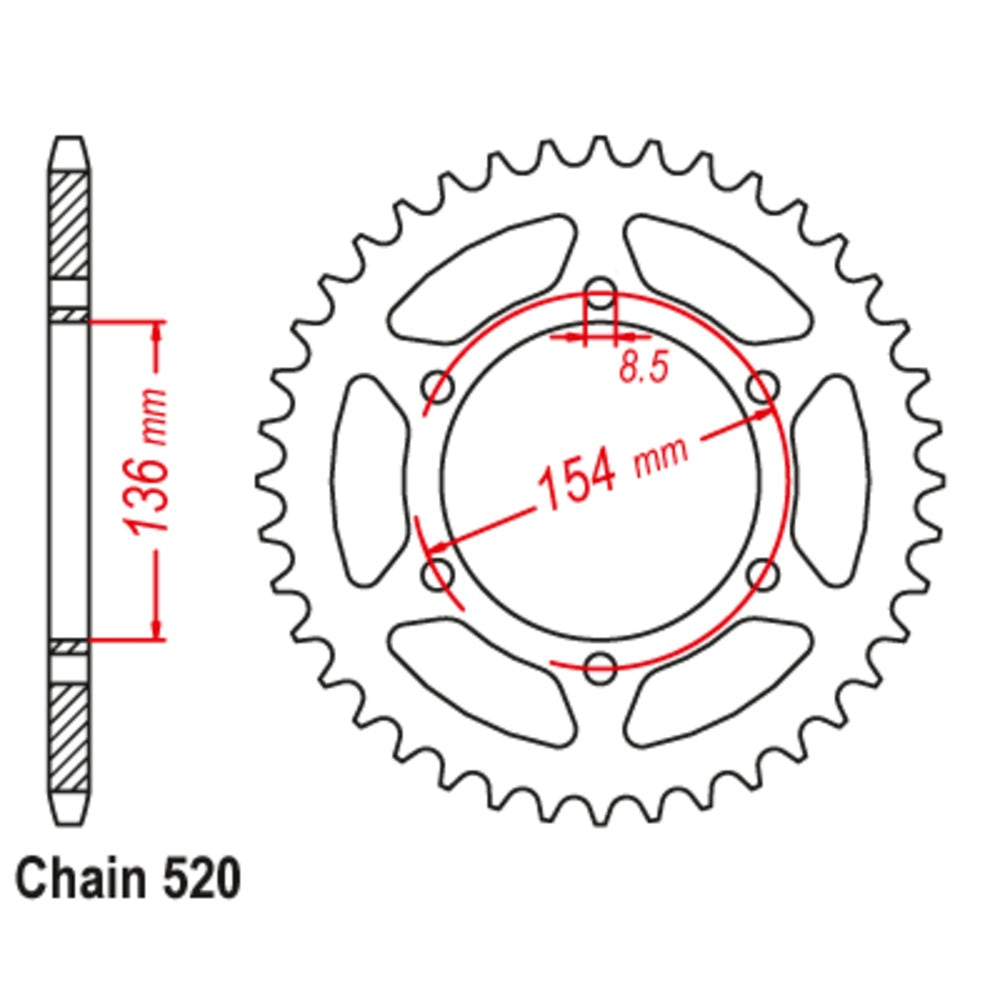 47T - Rear Sprocket - BMW