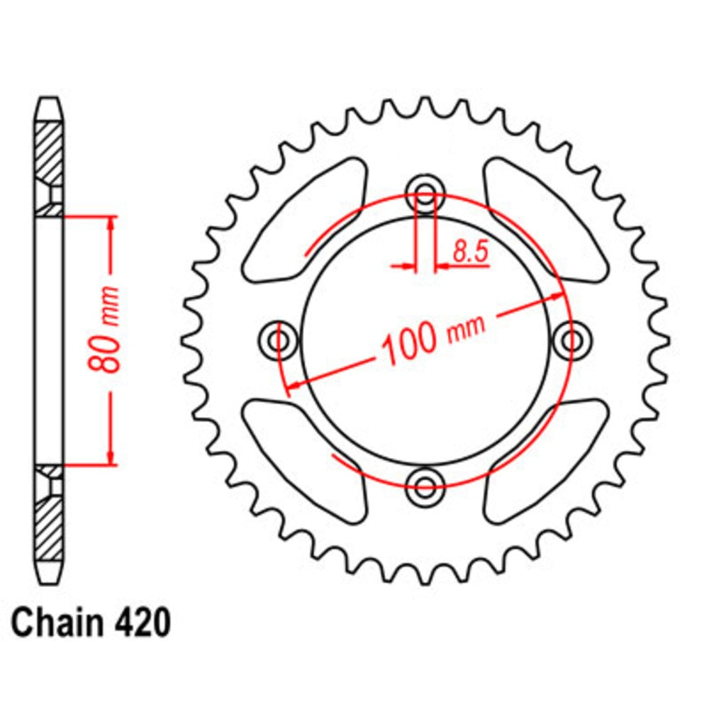 38T - Rear Sprocket - Honda