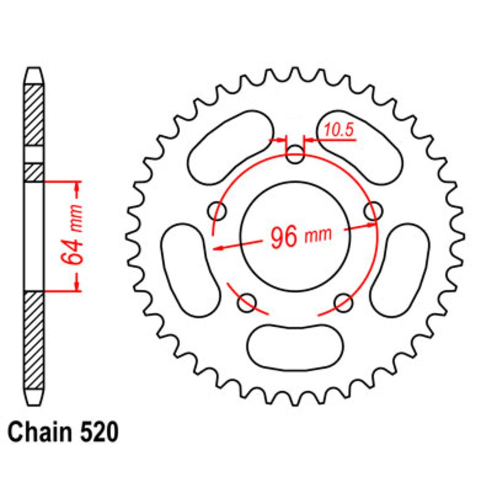 47T - Rear Sprocket - Honda