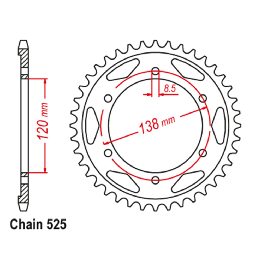 40T - Rear Sprocket - Honda