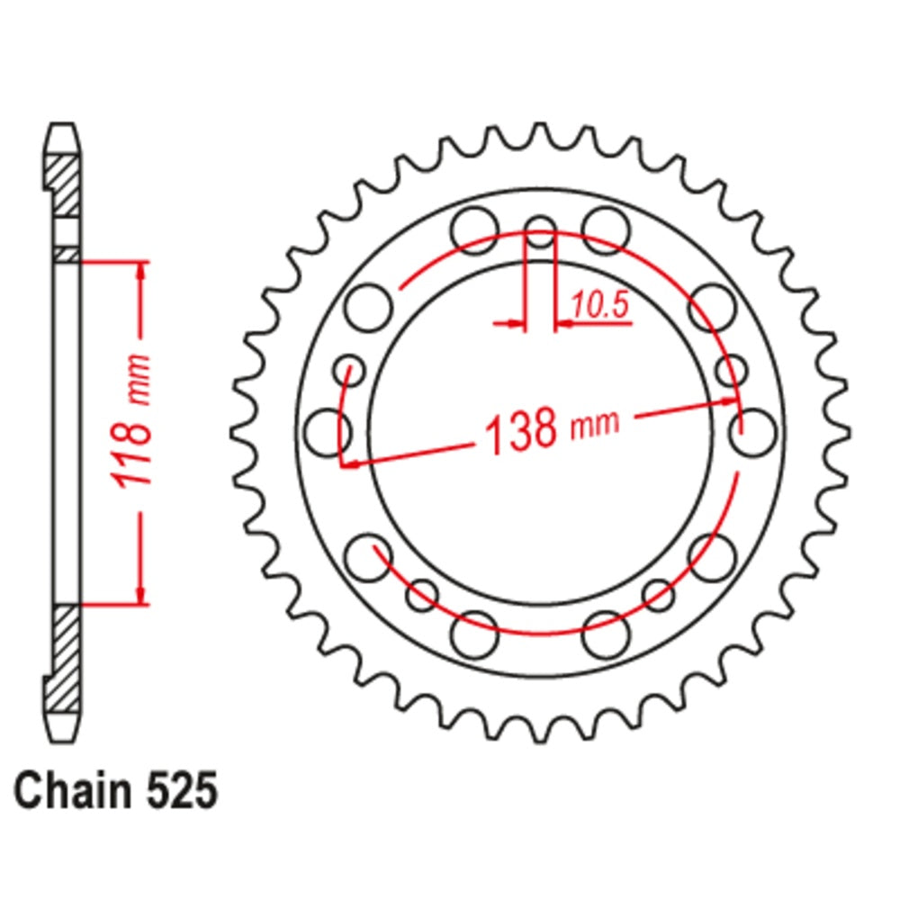 39T - Rear Sprocket - Honda