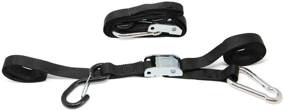 KMX Tie Down 25mm Snap Hook - Black/Red Soft Loop