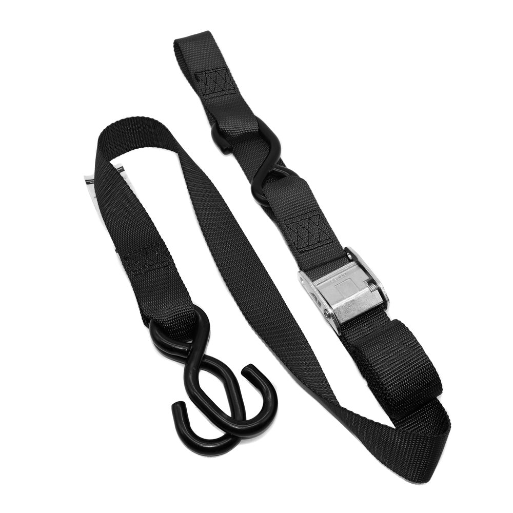 KMX Tie Down 38mm Twin Hook - Black/Blue Loop