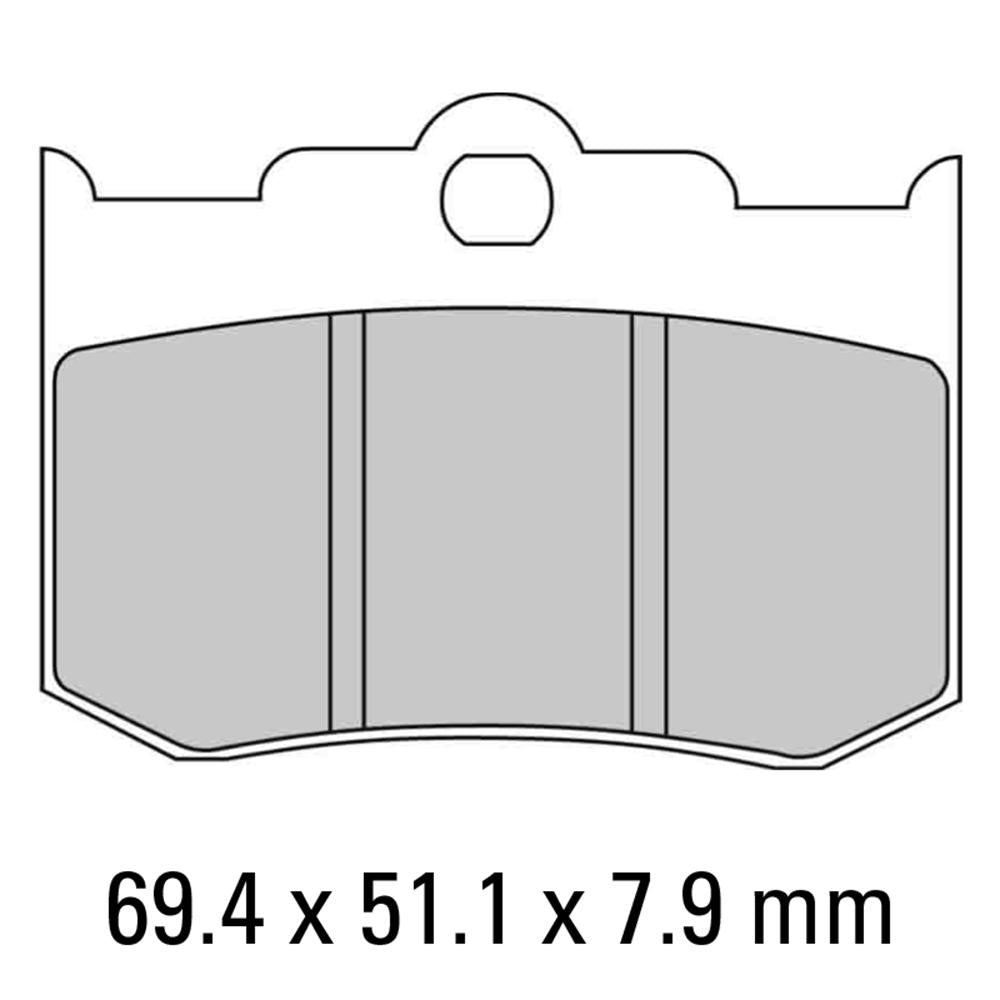FERODO Brake Disc Pad Set - FDB2040 P Platinum Compound - Non Sinter for Road or Competition