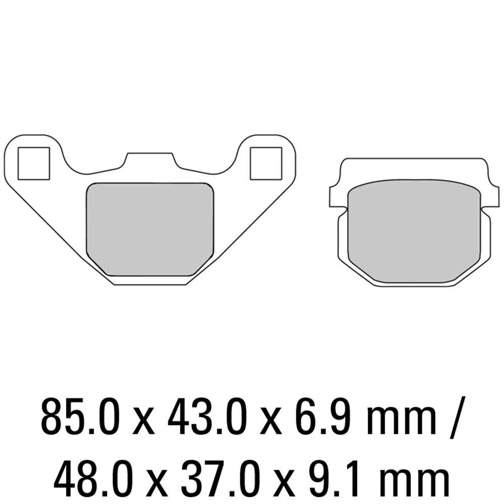 FERODO Brake Disc Pad Set - FDB313 SG Sinter Grip SG Compound - Road, Off-Road or Competition