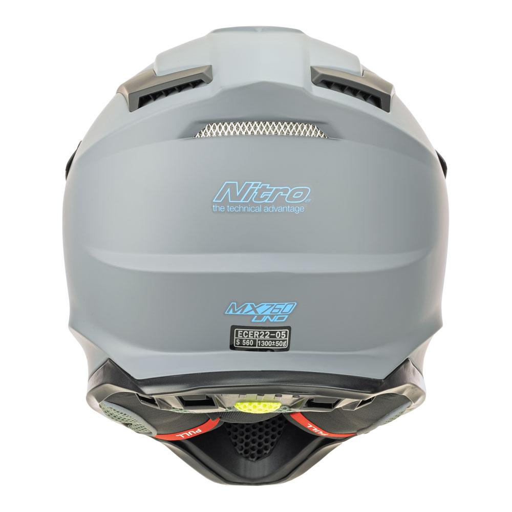 NITRO MX760 SATIN GUNMETAL/BLUE LOGO