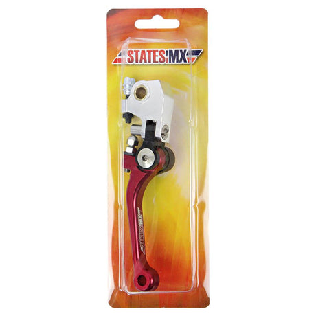 STATES MX BRAKE LEVER - FOLD/FLEX - HONDA - RED