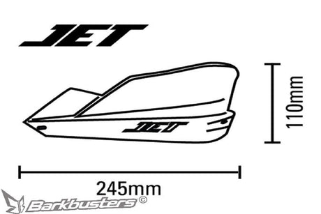 JET Handguard â€“ Two Point Mount (Straight 22mm)
TO FIT:
Straight 22mm (7/8") handlebar