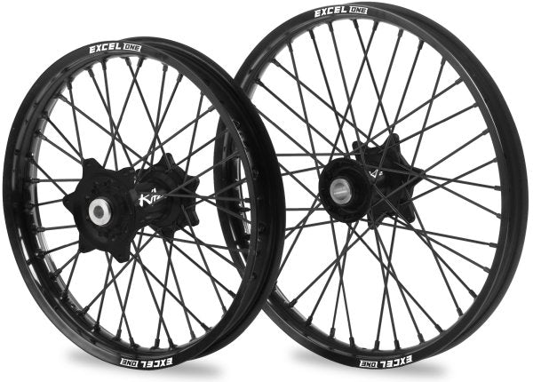 KITE EXCEL ONE SPORT WHEEL SET YZ 250 02-23 YZF 450 02-13 BLACK HUB SPOKES