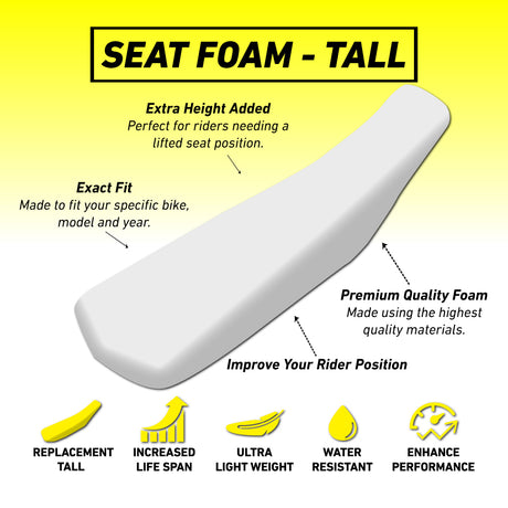 Yamaha YZ125 02-21 /YZ250 02-21 TALL Seat Foam
