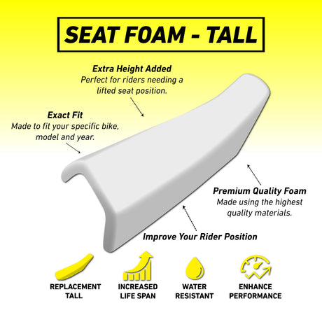 Yamaha YZ125 86-88/YZ250 86-87/ YZ490 86-89 TALL Seat Foam