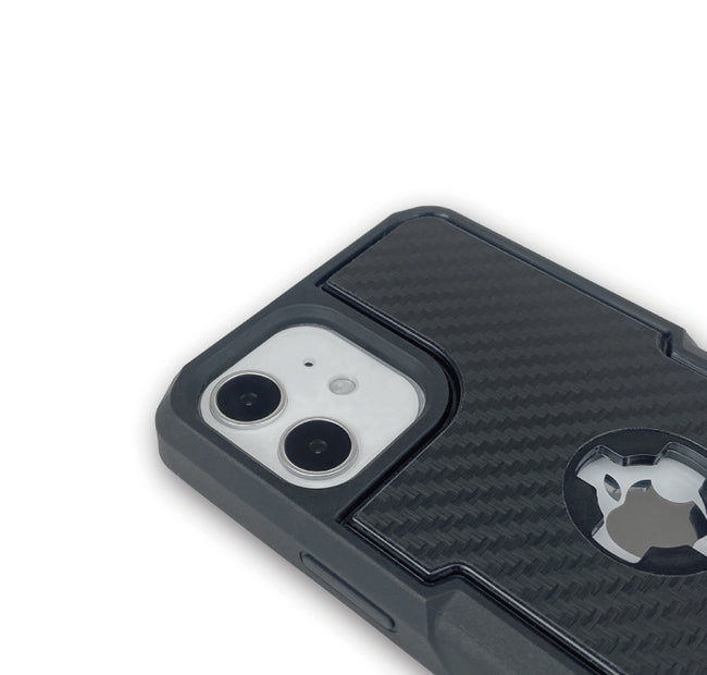 iPhone 12 Mini X-Guard Case Carbon Fibre + Infinity Mount