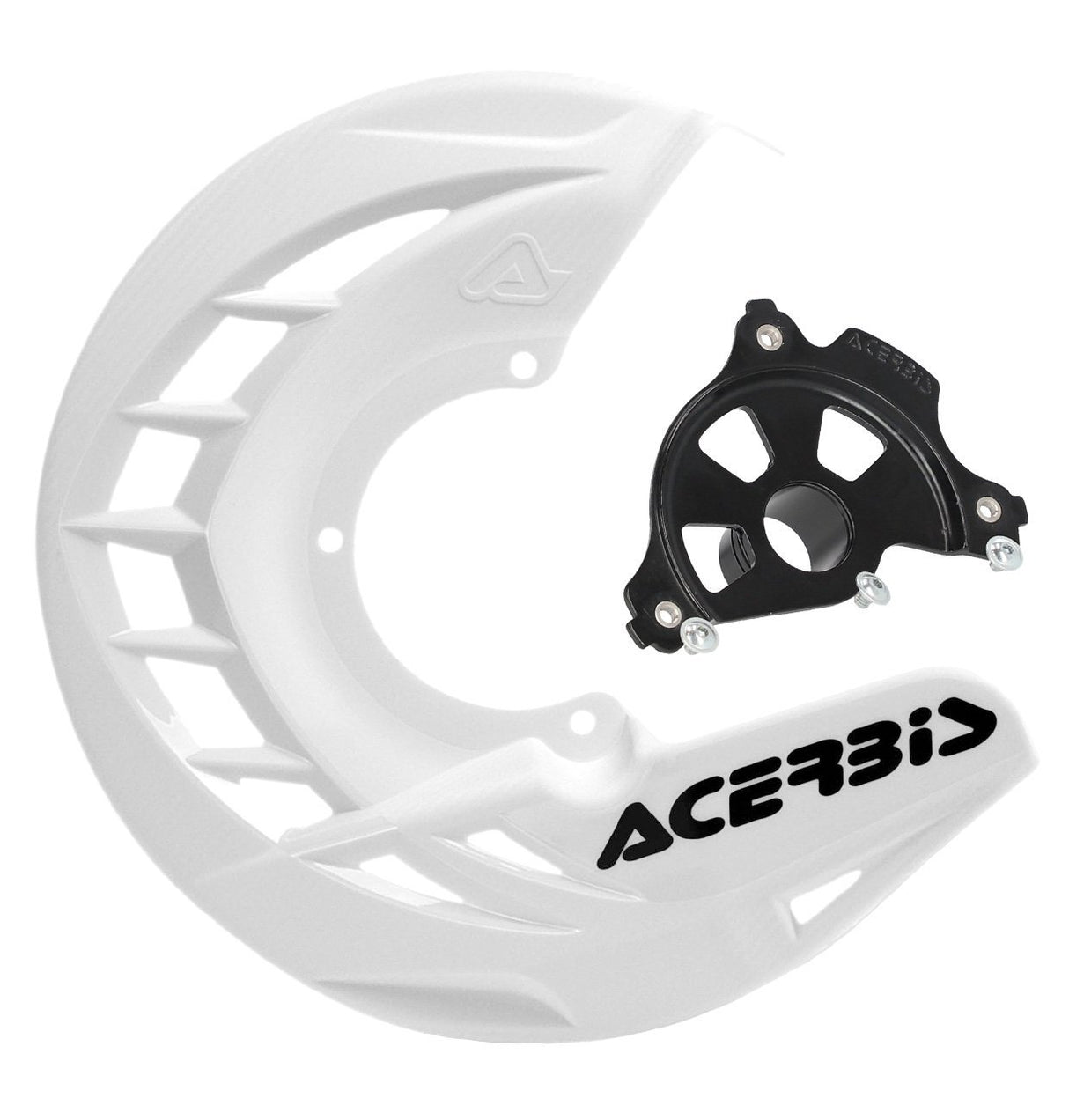 ACERBIS X-BRAKE DISC COVER & BLK MOUNT WHITE SX/F 03-14 EXC/F 03-15