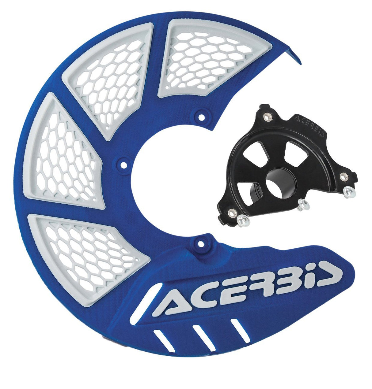 ACERBIS X-BRAKE 2.0 DISC COVER & BLK MOUNT BLUE WHITE SHERCO EXPLORER FORK 17-23