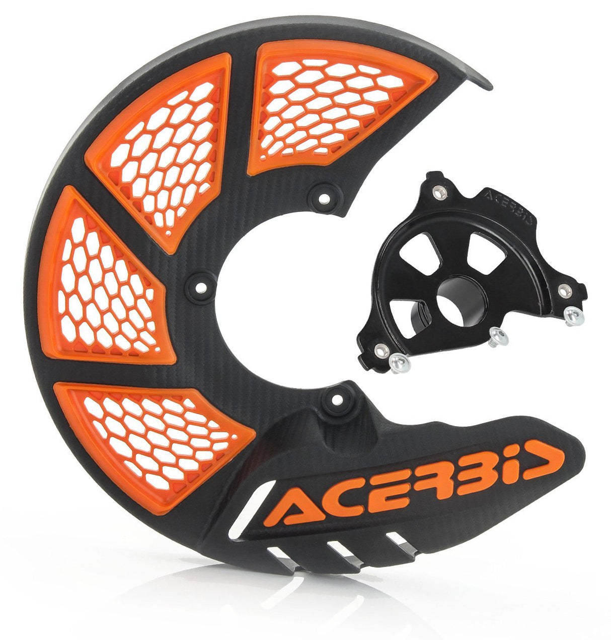 ACERBIS X-BRAKE 2.0 DISC COVER & BLK MOUNT BLACK ORANGE SX/F 03-14 EXC/F 03-15