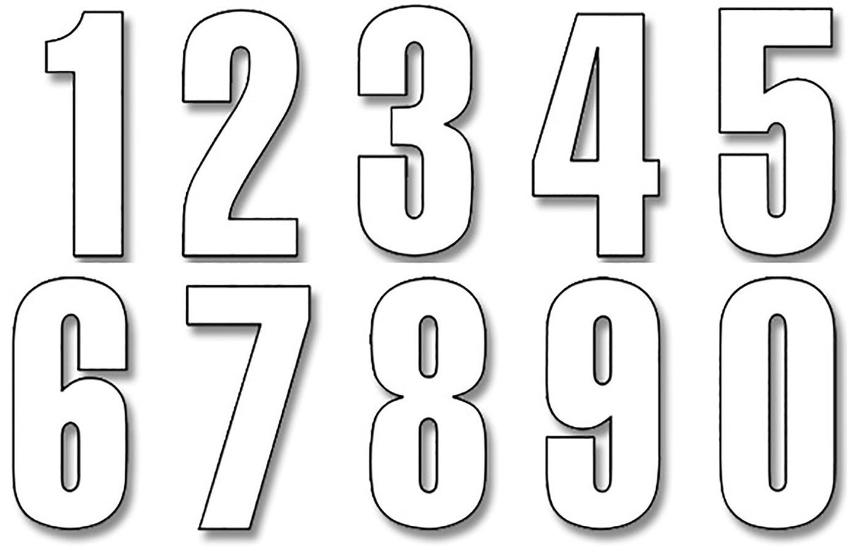 BLACKBIRD NUMBERS FOUR SERIES 3PK 8x5cm White 0