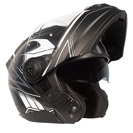 RXT - 909 FLIP UP MATT BLACK/WHITE