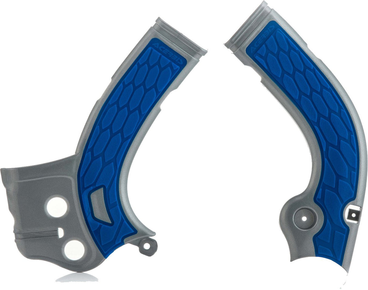 ACERBIS X-GRIP FRAME GUARDS YZF 250 14-16 450 14-15 SILV-BLUE