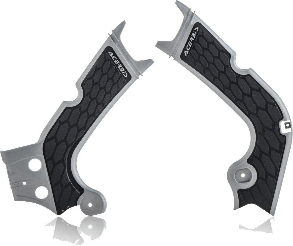 ACERBIS X-GRIP FRAME GUARDS CRF 250 18-19 450 17-18 SILVER-BLK