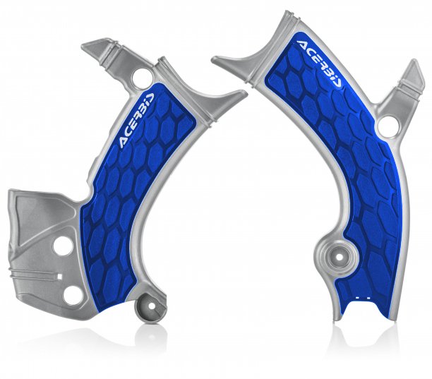 ACERBIS X-GRIP FRAME GUARDS YZF 250 19-23 450 18-22 SILV-BLUE