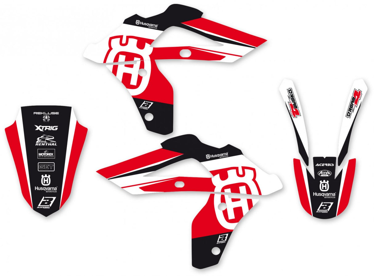 BLACKBIRD GRAPHICS KIT DREAM 4 HUSQVARNA WR CR 06-08 RED