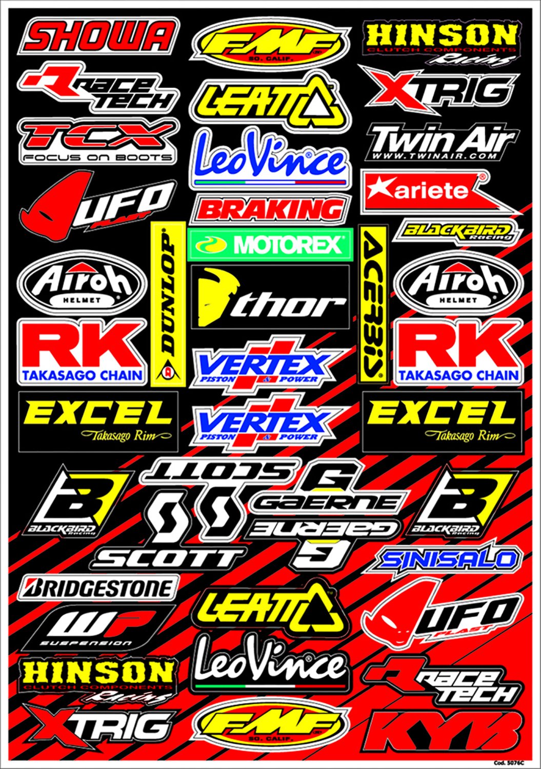 BLACKBIRD DECAL UNIVERSAL SPONSOR LOGO STICKER SHEET C