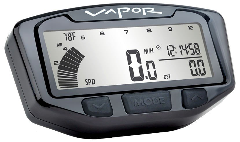 TRAIL TECH VAPOR DIGITAL GAUGE SPEEDO ATV C BRACKET 22/25mm WATER