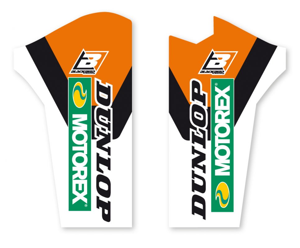 BLACKBIRD DECALS LOWER FORK D4 KTM SX SXF 08-14 EXC EXCF 08-15