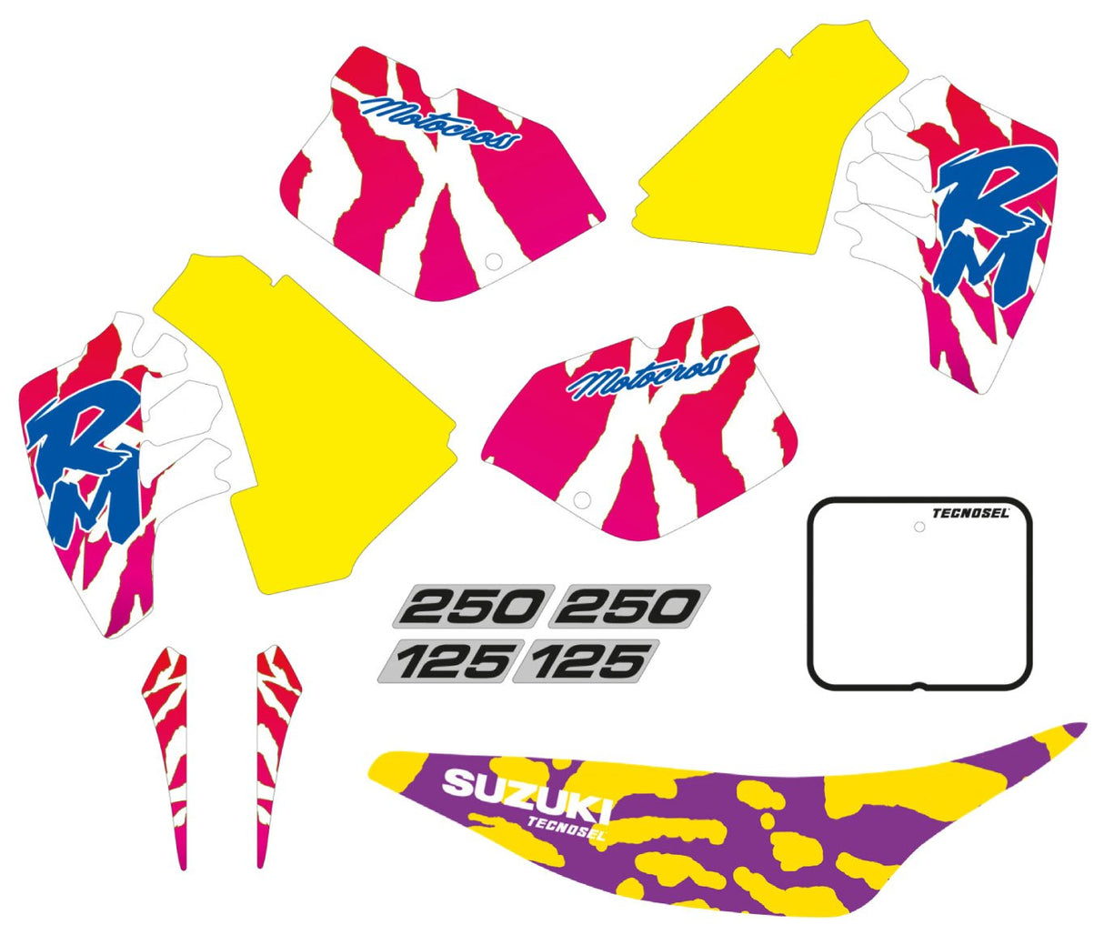 TECNOSEL DECALS REPLICA SUZUKI 92 RM 125 250 89-92