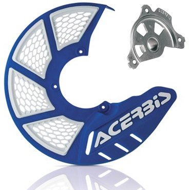ACERBIS X-BRAKE 2.0 DISC COVER & MOUNT BLUE WHITE YAMAHA YZ 04-22 YZF 04-13
