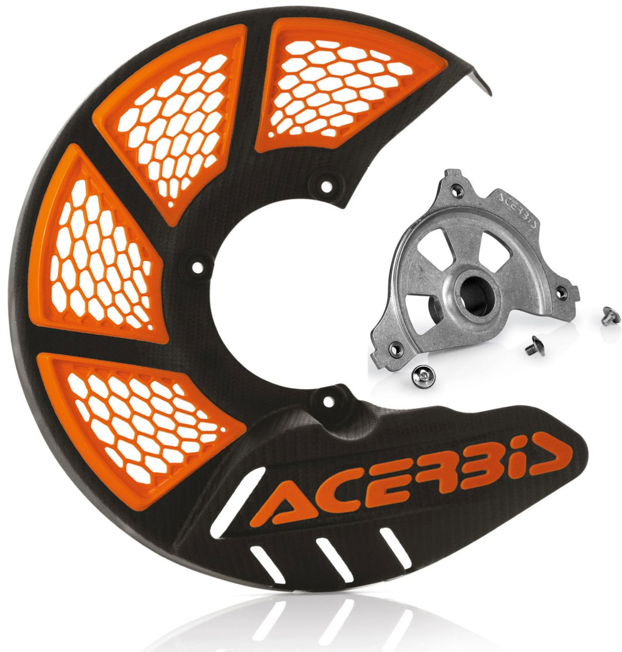 ACERBIS X-BRAKE 2.0 DISC COVER & MOUNT BLACK ORANGE SX/F 03-14 EXC/F 03-15