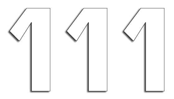 BLACKBIRD NUMBERS TWO SERIES 3PK 16x7.5cm White 1