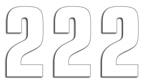 BLACKBIRD NUMBERS TWO SERIES 3PK 16x7.5cm White 2