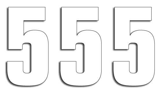 BLACKBIRD NUMBERS TWO SERIES 3PK 16x7.5cm White 5