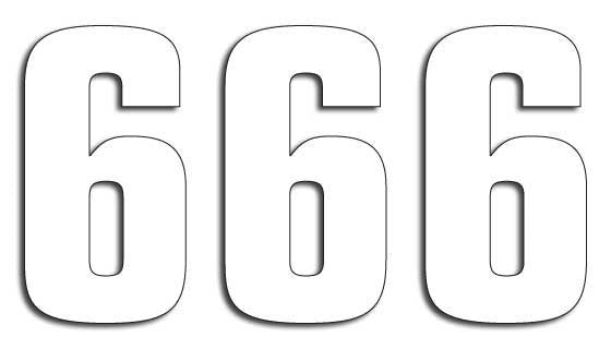 BLACKBIRD NUMBERS TWO SERIES 3PK 16x7.5cm White 6