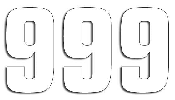 BLACKBIRD NUMBERS TWO SERIES 3PK 16x7.5cm White 9