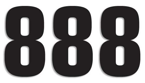 BLACKBIRD NUMBERS TWO SERIES 3PK 16x7.5cm Black 8