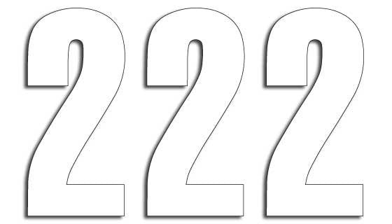 BLACKBIRD NUMBERS FOUR SERIES 3PK 8x5cm White 2