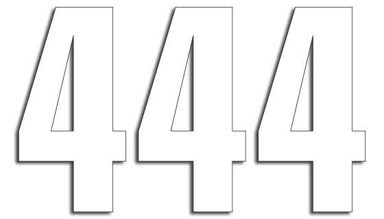 BLACKBIRD NUMBERS FOUR SERIES 3PK 8x5cm White 4
