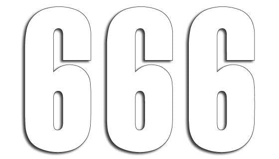 BLACKBIRD NUMBERS FOUR SERIES 3PK 8x5cm White 6