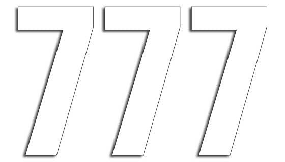 BLACKBIRD NUMBERS FOUR SERIES 3PK 8x5cm White 7