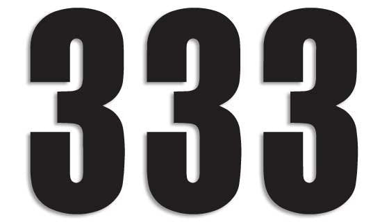 BLACKBIRD NUMBERS THREE SERIES 3PK 13x7cm Black 3