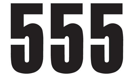 BLACKBIRD NUMBERS FOUR SERIES 3PK 8x5cm Black 5