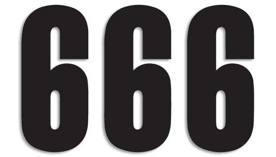 BLACKBIRD NUMBERS FOUR SERIES 3PK 8x5cm Black 6